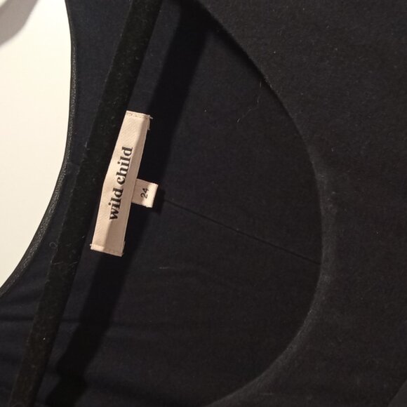 Dress dark blue and cream dots long sleeves XXL / XXXL - Picture 3 of 5